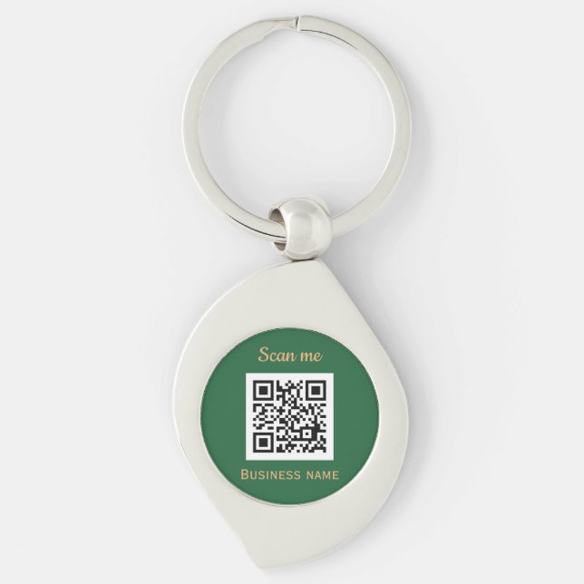 Chaveiro Código QR Logotipo comercial Verde (Frente)