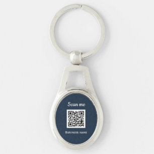 Chaveiro Código QR Logotipo profissional Marinho azul