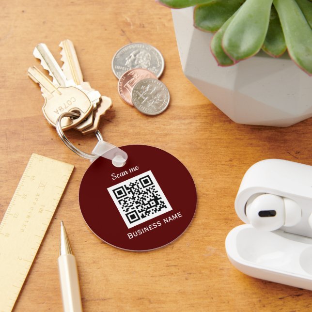 Chaveiro Código QR Logotipo profissional Personalizado Borg (Mesa)