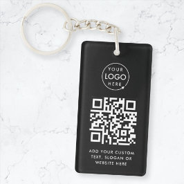 Chaveiro Código QR | Logotipo profissional preto simples