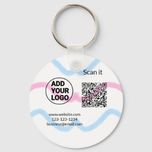 Chaveiro Código QR minimalista simples adicionar logotipo n