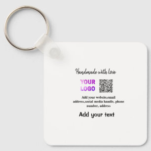 Chaveiro Código QR minimalista simples adicionar logotipo n