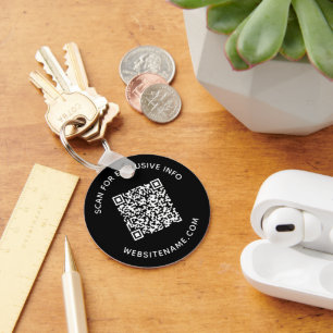 Chaveiro Código QR personalizado e texto do Swap corporativ