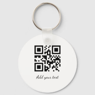 Chaveiro código QR personalizado simples adicione o texto d