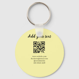 Chaveiro código QR personalizado simples adicione o texto d