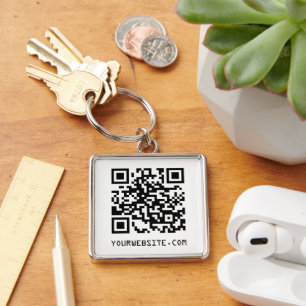 Chaveiro Código QR personalizável Link de sua página da
