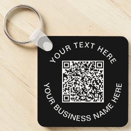 Chaveiro Código QR Preto Promocional