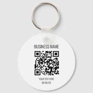 Chaveiro Código QR Professional White Business Name Circul