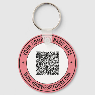 Chaveiro Código QR Promocional de texto personalizado Chave