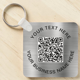 Chaveiro Código QR Promocional Prata