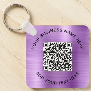 Chaveiro Código QR Promocional Roxo