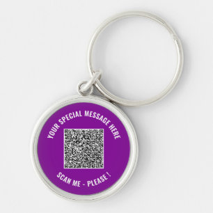 Chaveiro Código QR Seu Texto Especial Presente Surpresa Pin