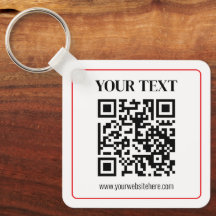 Código QR simples preto e branco com borda vermelh