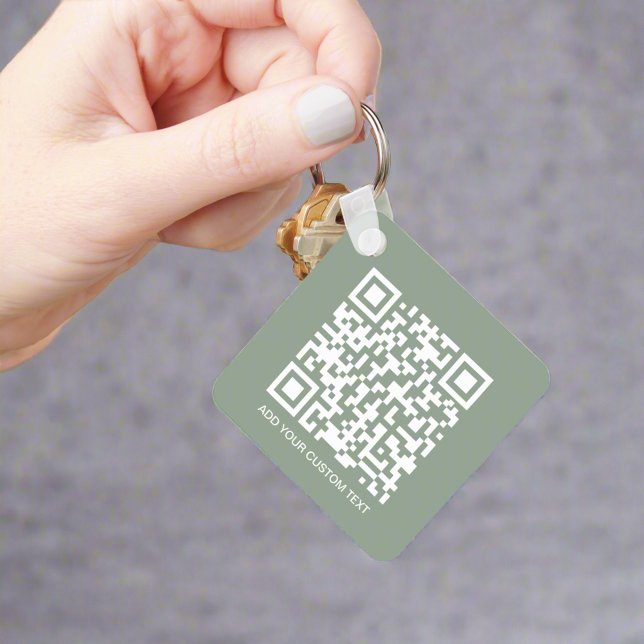 Chaveiro Código QR verde da faixa etária e promoção do logo (Criador carregado)