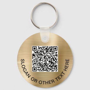 Chaveiro Códigos QR 2 Negócios Promocional Ouro