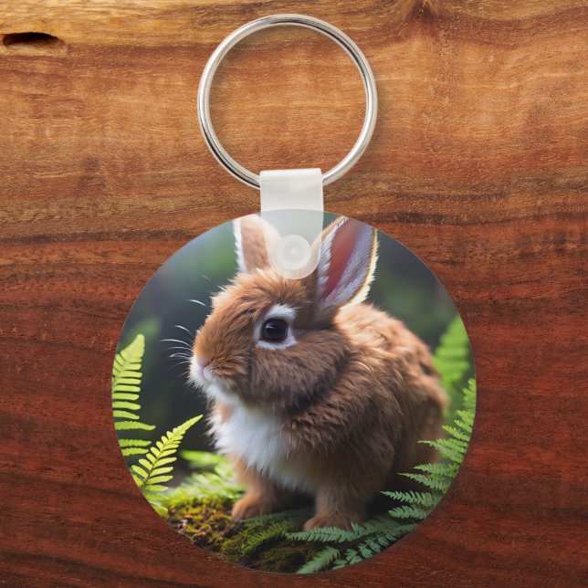 Chaveiro Coelhinho De Bebê Marrom, Keyring (Verso)