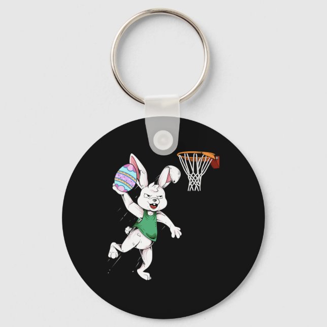Chaveiro Coelhinho de Coelhos Homens Coelhos Dunking Basket (Frente)