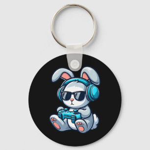 Chaveiro Coelhinho Gamer do Dia de Páscoa Engraçado Primave