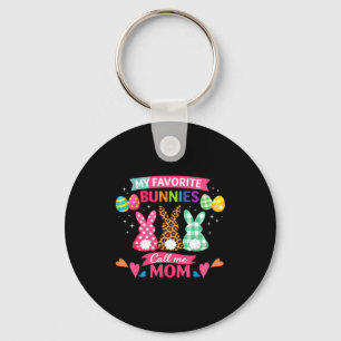 Chaveiro Coelhinhos engraçados favoritos chamam a mamãe de 