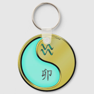 Chaveiro Coelho Aquário e Metálico