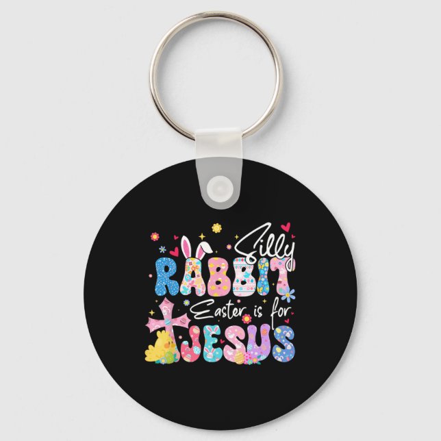 Chaveiro Coelho Bobo Páscoa É Para Jesus Religiao Cristã (Frente)