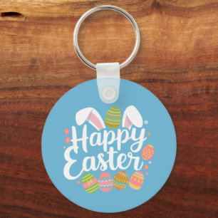 Chaveiro Coelho da Páscoa Feliz Férias de Ovo de Coelho 
