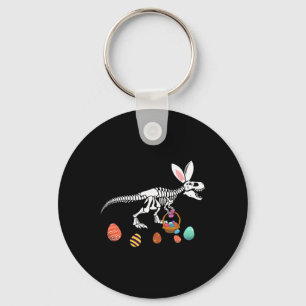 Chaveiro Coelho esqueleto de Páscoa Funny T Rex Caça ao Ovo