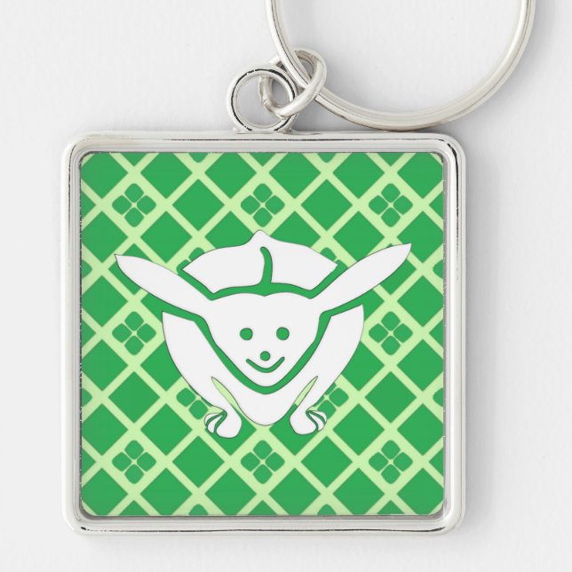 Chaveiro Coelho japonês, verde (Frente)