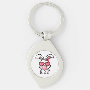 Chaveiro Coelho Kawaii Divertido com Bolha de Chiclete