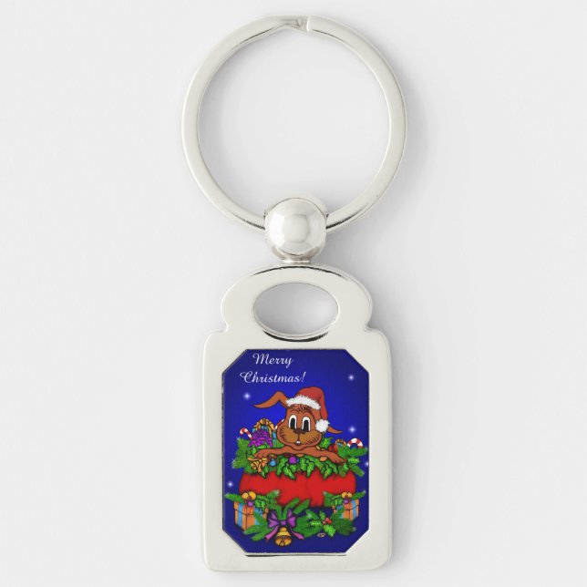 Chaveiro Coelho Natal (Frente)