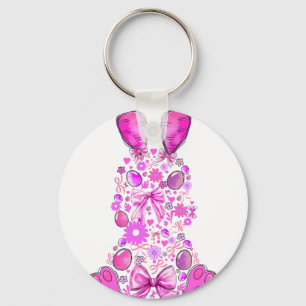 Chaveiro coelho, retrô, vintage