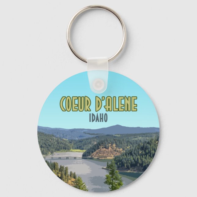 Chaveiro Coeur d’Alene Idaho Souvenir (Frente)
