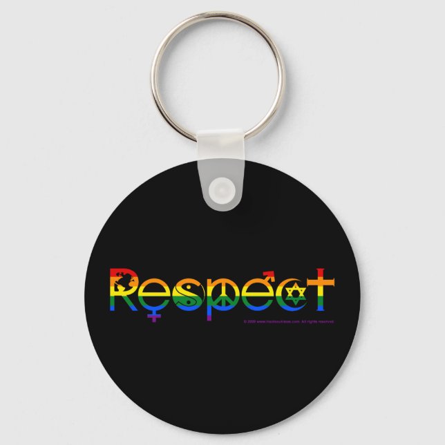 Chaveiro Coexistir com Respeito Orgulho Gay (Frente)