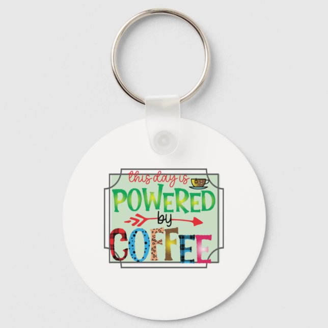 Chaveiro Coffee Art Powered By Coffee 2 (Frente)