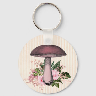 Chaveiro Cogumelo Vintage e Compilação Floral