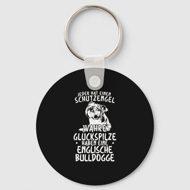 Chaveiro Cogumelos Têm Um Bulldog Inglês (Frente)