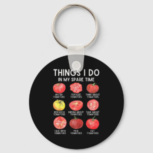 Chaveiro Coisas que faço no meu tempo livre Tomates Jardim