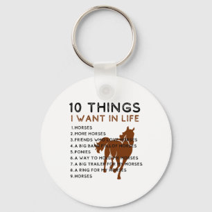 Chaveiro Coisas Que Quero Na Minha Vida Cavalos Mais Cavalo