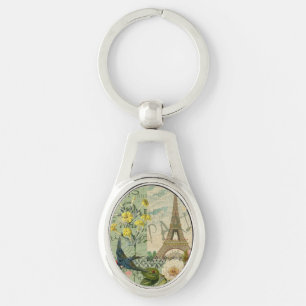Chaveiro Colagem da arte gráfica do viagem de Paris France