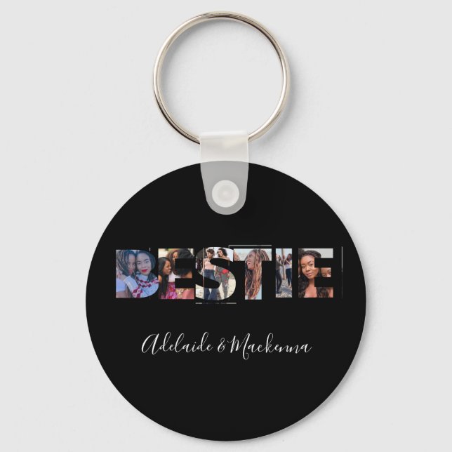 Chaveiro Colagem de Fotografias de Melhores Amigos Bestie B (Frente)