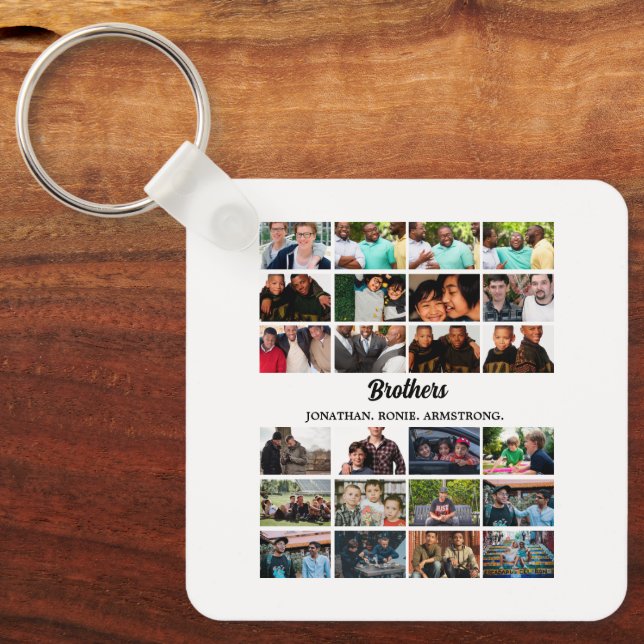 Chaveiro Colagem de Fotografias Personalizada dos Melhores  (Frente)