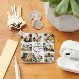 Chaveiro Colagem de Fotos da Família Monogramada | Presente