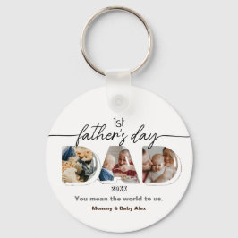 Chaveiro Colagem de Fotos do Primeiro Dia de os pais 3
