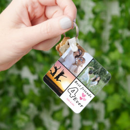 Chaveiro Colagem de Fotos dos Melhores Amigos para Sempre -