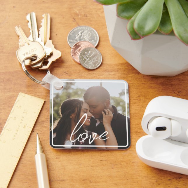 Chaveiro Colagem de Fotos e Texto Personalizada (Mesa)