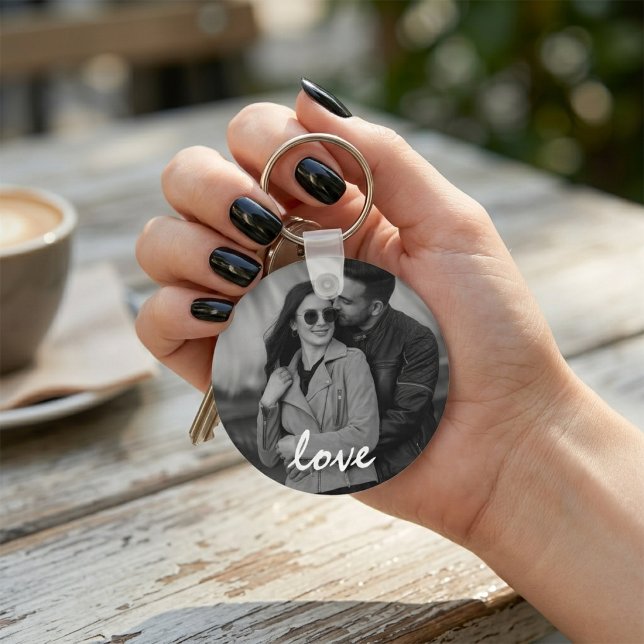 Chaveiro Colagem de Fotos Personalizada com 2 Lados e Texto (Criador carregado)