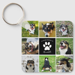 Chaveiro Colagem de Fotos Personalizada de Cachorro Pet Mem