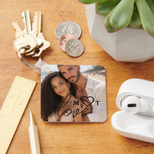 Chaveiro Colagem de Fotos Personalizadas com Texto e Monogr