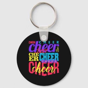 Chaveiro Colagem de Tipografia de Cheerleading de Torcida