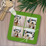 Chaveiro Colagem do Instagram de 4 fotos com a Joy Green de<br><div class="desc">Use 4 fotos quadradas para fazer uma recordação de Natal feliz e única. Se precisar mover alguma coisa,  clique no botão personalizar para fazer alterações.</div>